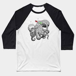 Octopus Loves 3D Baseball T-Shirt